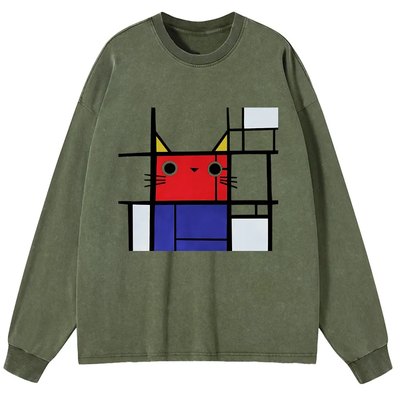 Tokyo-Tiger Delicious Chinese Food Washed Long Sleeve T-Shirt Sale