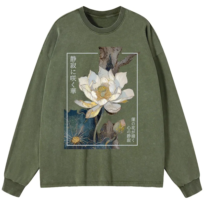 Tokyo-Tiger Delicious Chinese Food Washed Long Sleeve T-Shirt Sale