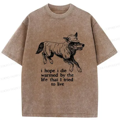 Tokyo-Tiger A Wolf In Sheep's Clothing Funny Washed T-Shirt