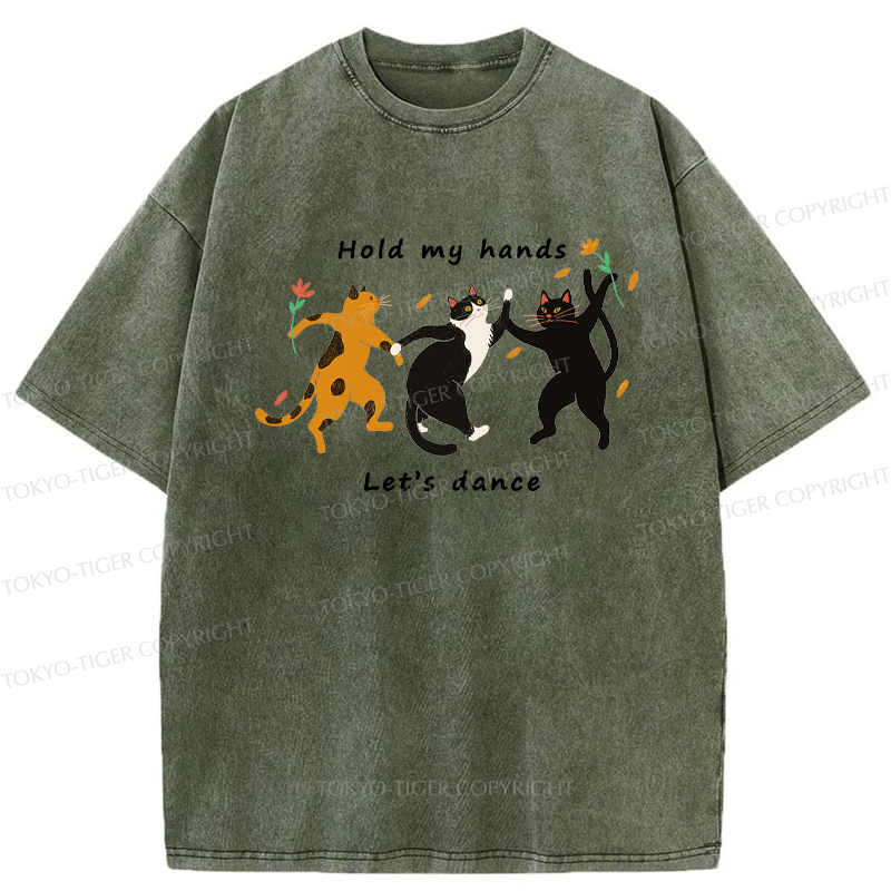 Tokyo-Tiger The Dancing Cats Washed T-Shirt
