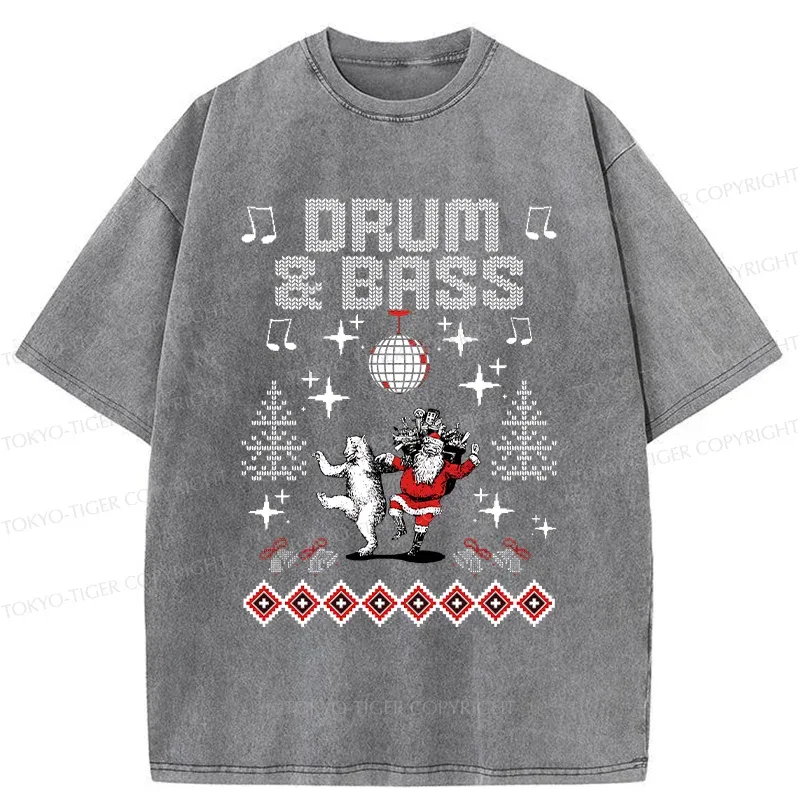 Tokyo-Tiger Christmas DNB Washed T-Shirt