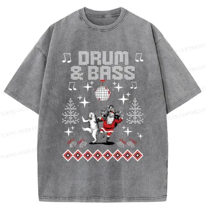 Tokyo-Tiger Christmas DNB Washed T-Shirt