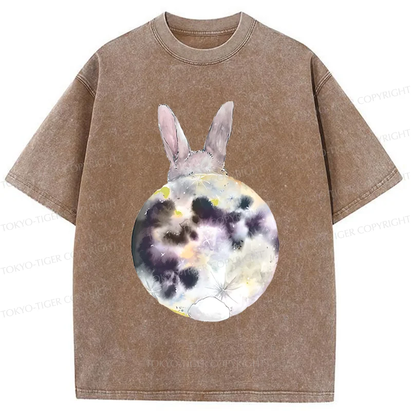 Tokyo-Tiger Moon Rabbit Washed T-Shirt