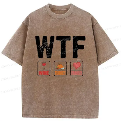Tokyo-Tiger Thanksgiving Funny Washed T-Shirt