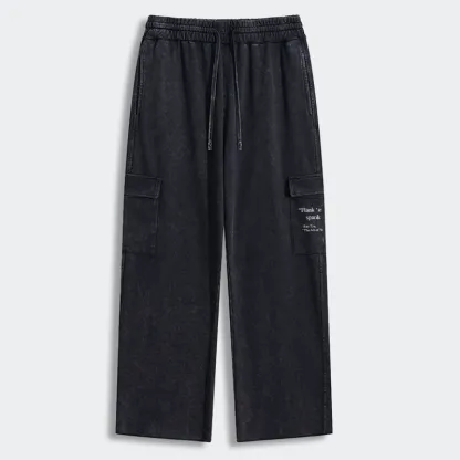 Tokyo-Tiger The Art Of War Funny Washed Utility Sweatpants