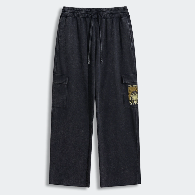 Tokyo-Tiger Moth Obsessed With The Light Washed Utility Sweatpants