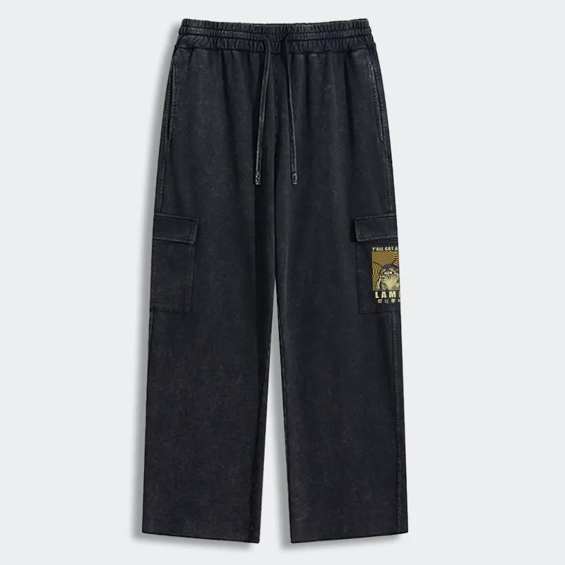 Tokyo-Tiger Moth Obsessed With The Light Washed Utility Sweatpants