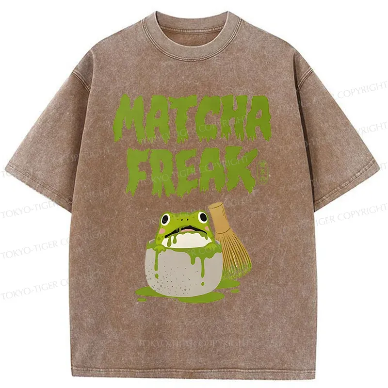 Tokyo-Tiger Matcha Frog Washed T-Shirt Sale