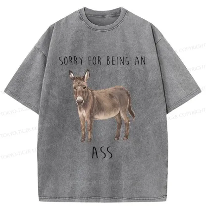 Tokyo-Tiger Funny Donkey Meme Washed T-Shirt