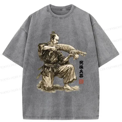 Tokyo-Tiger Ultimate Weapon Funny Washed T-Shirt