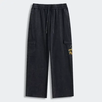Tokyo-Tiger Japan Cat Archery Washed Utility Sweatpants