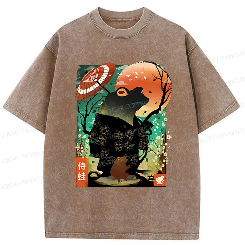 Tokyo-Tiger Japanese Frog Demon Washed T-Shirt