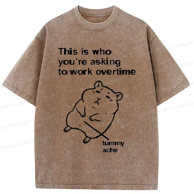 Tokyo-Tiger Overworked Hamster Washed T-Shirt