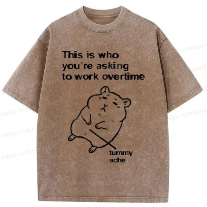 Tokyo-Tiger Overworked Hamster Washed T-Shirt