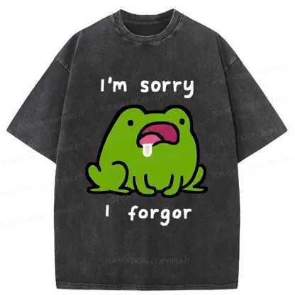 Tokyo-Tiger Frog With Bad Memory Washed T-Shirt