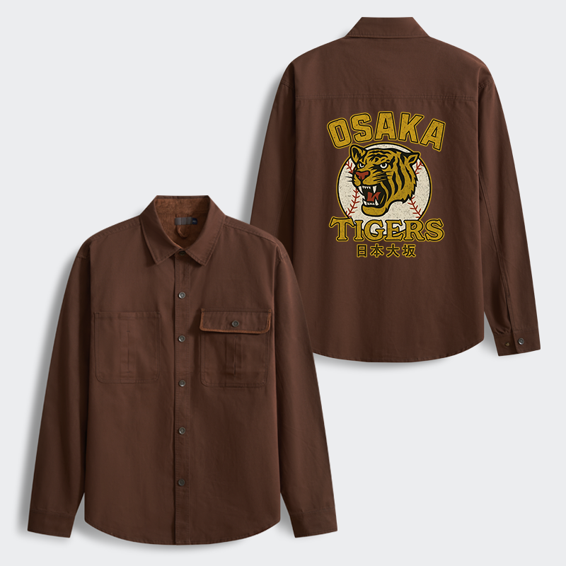 Tokyo-Tiger Funny Osaka Tigers Men's Corduroy Work Jacket