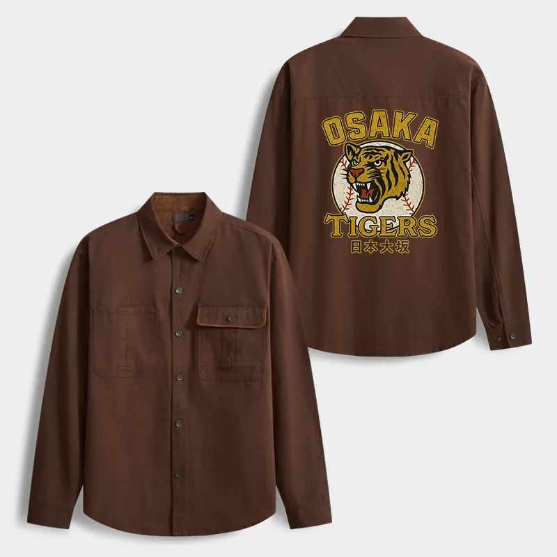 Tokyo-Tiger Funny Osaka Tigers Men's Corduroy Work Jacket