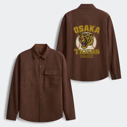 Tokyo-Tiger Funny Osaka Tigers Men's Corduroy Work Jacket