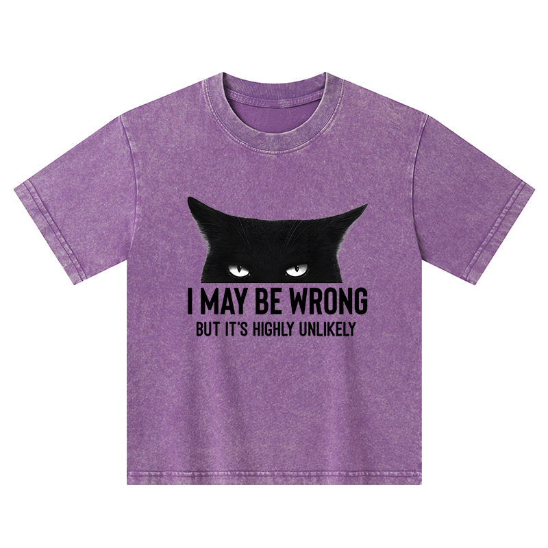 Tokyo-Tiger Cat Can Do No Wrong Kids Washed T-Shirt