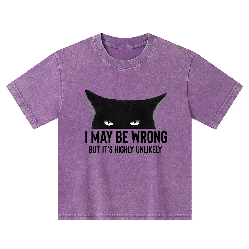 Tokyo-Tiger Cat Can Do No Wrong Kids Washed T-Shirt