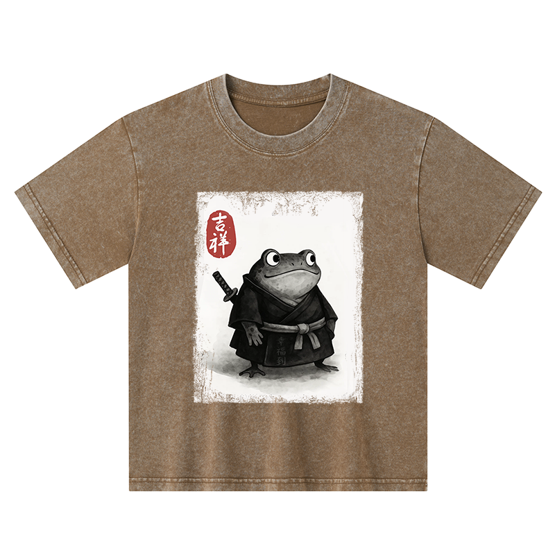 Tokyo-Tiger Blade of the Frog: A Samurai's Tale Kids Washed T-Shirt