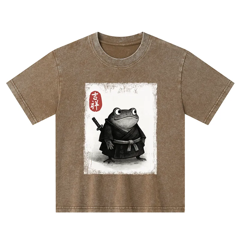 Tokyo-Tiger Blade of the Frog: A Samurai's Tale Kids Washed T-Shirt