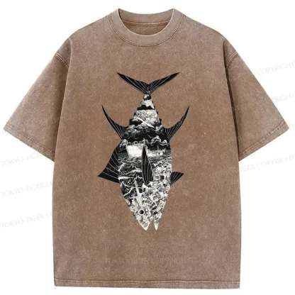 Tokyo-Tiger Tuna Art Washed T-Shirt