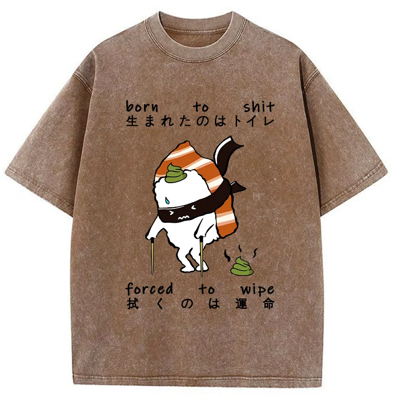 Tokyo-Tiger Sushi Forced To Wipe Washed T-Shirt