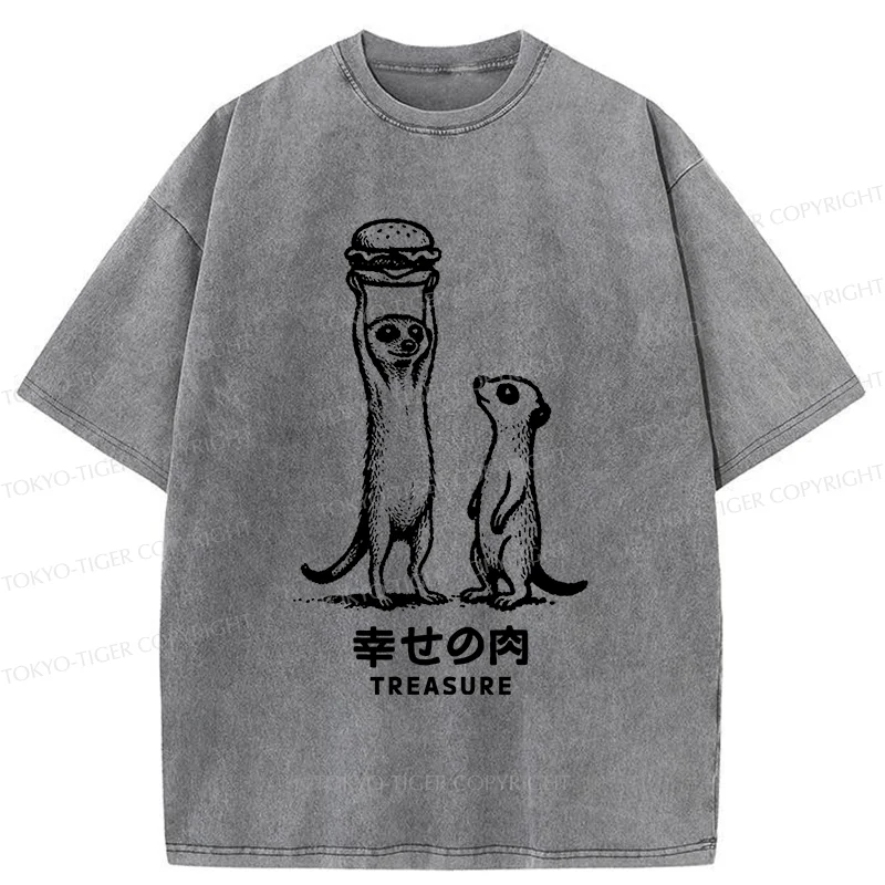 Tokyo-Tiger Meerkats' Favorite Burger Washed T-Shirt