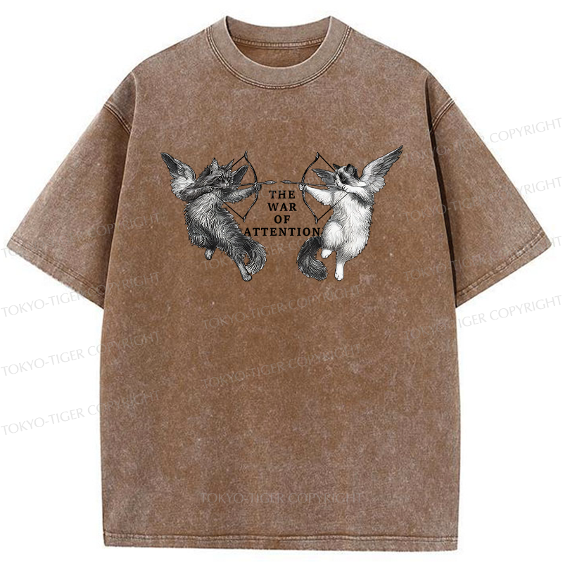 Tokyo-Tiger The War Of Attention Washed T-Shirt