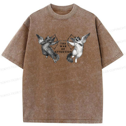 Tokyo-Tiger The War Of Attention Washed T-Shirt