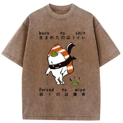 Tokyo-Tiger Sushi Forced To Wipe Washed T-Shirt