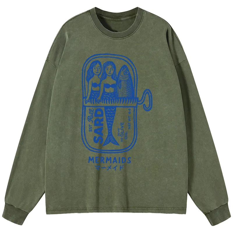 Tokyo-Tiger Delicious Chinese Food Washed Long Sleeve T-Shirt Sale