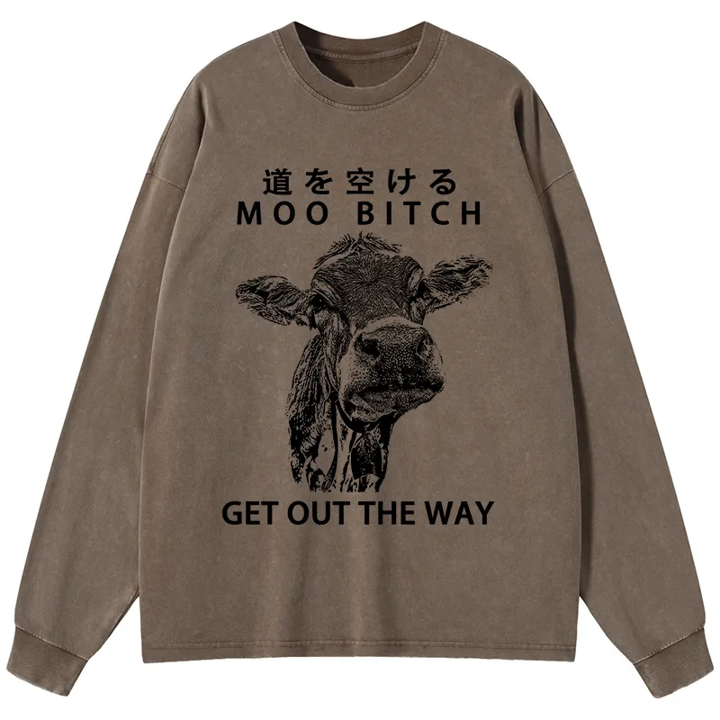 Tokyo-Tiger Delicious Chinese Food Washed Long Sleeve T-Shirt Sale