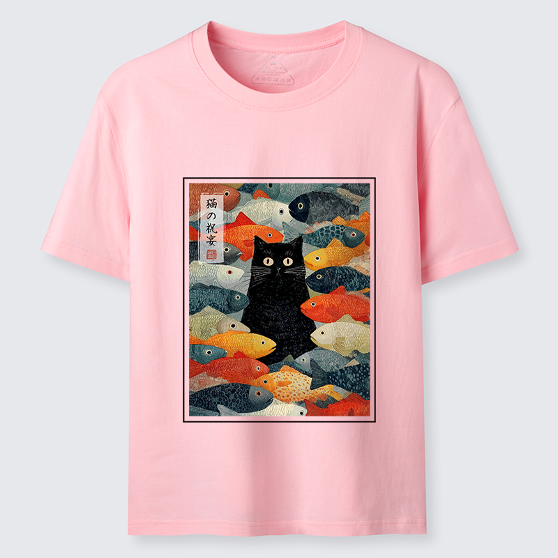 Tokyo-Tiger The Cat's Feast of Fish Classic T-Shirt
