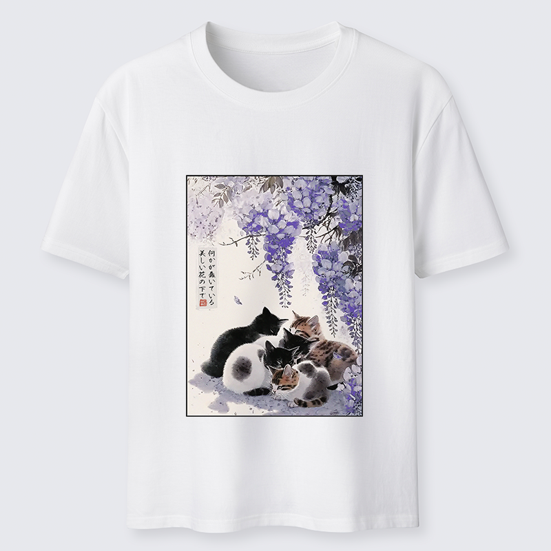 Tokyo-Tiger Cats plotting under the wisteria Classic T-Shirt