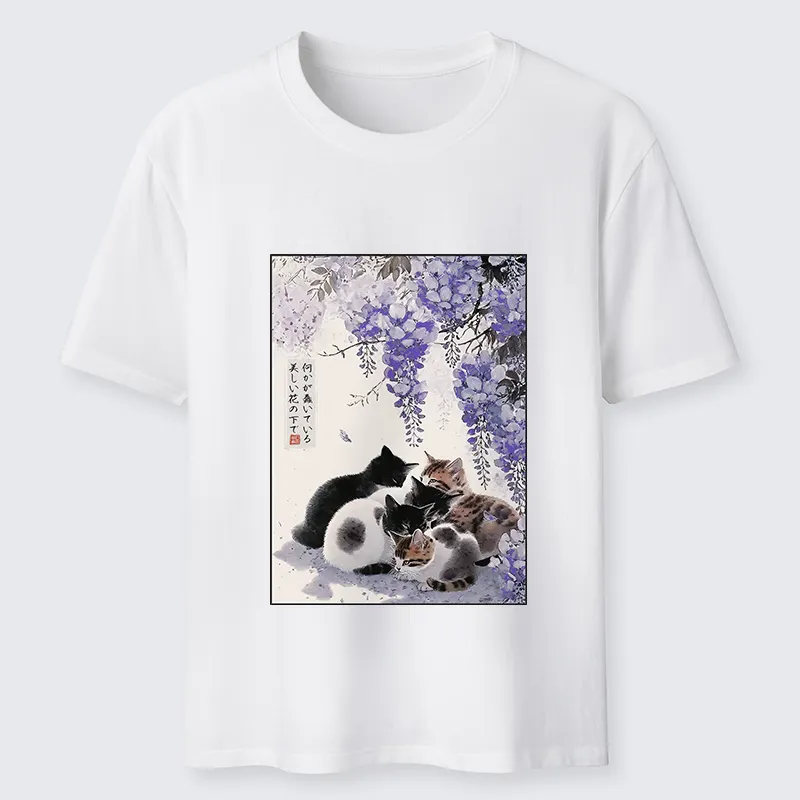 Tokyo-Tiger Cats plotting under the wisteria Classic T-Shirt