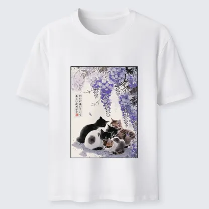 Tokyo-Tiger Cats plotting under the wisteria Classic T-Shirt