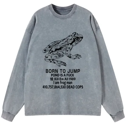 Tokyo-Tiger Born To Jump Washed Long Sleeve T-Shirt