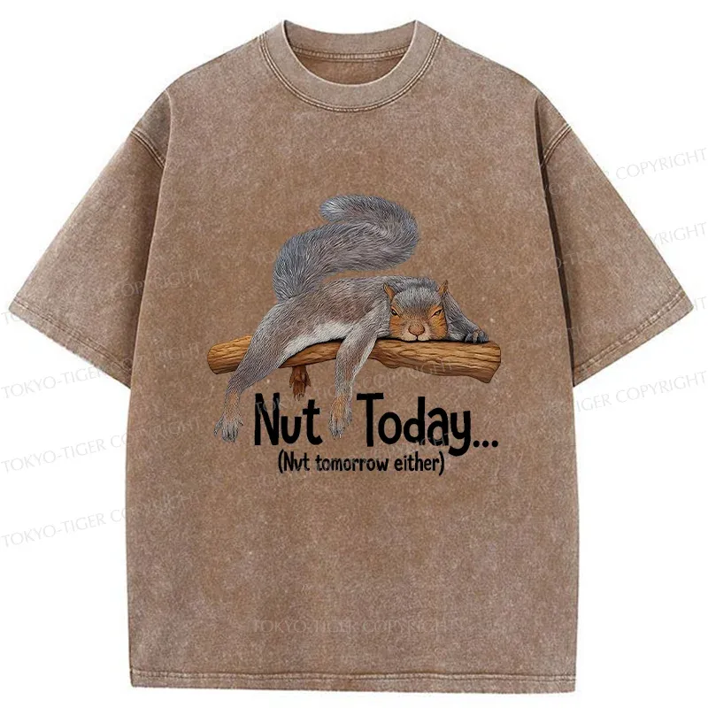 Tokyo-Tiger Lazy Squirrel Washed T-Shirt