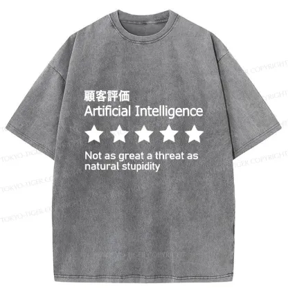 Tokyo-Tiger Stupid People Are The Biggest Threat Washed T-Shirt