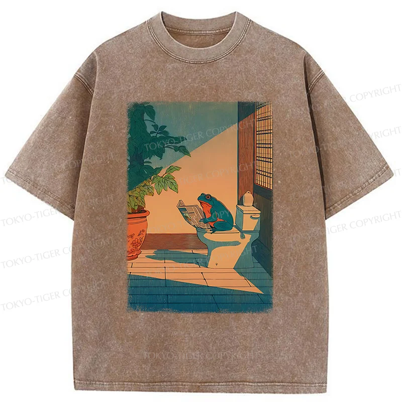 Tokyo-Tiger Frog's Leisure Time Washed T-Shirt