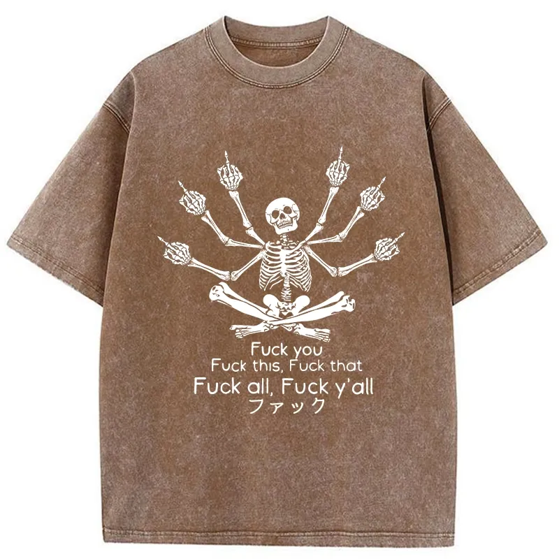 Tokyo-Tiger Fuck All The Things Washed T-Shirt