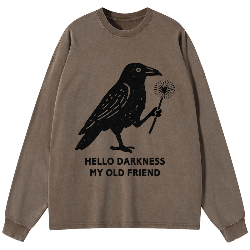 Tokyo-Tiger My Old Friend The Crow Washed Long Sleeve T-Shirt