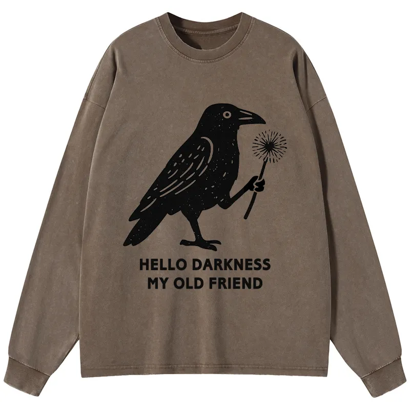 Tokyo-Tiger My Old Friend The Crow Washed Long Sleeve T-Shirt