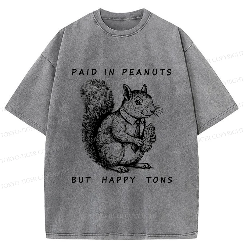 Tokyo-Tiger Working Squirrel Washed T-Shirt