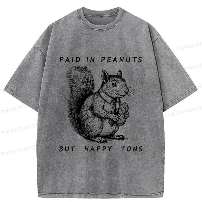 Tokyo-Tiger Working Squirrel Washed T-Shirt