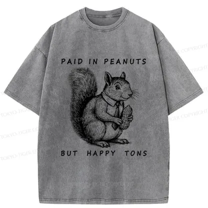 Tokyo-Tiger Working Squirrel Washed T-Shirt