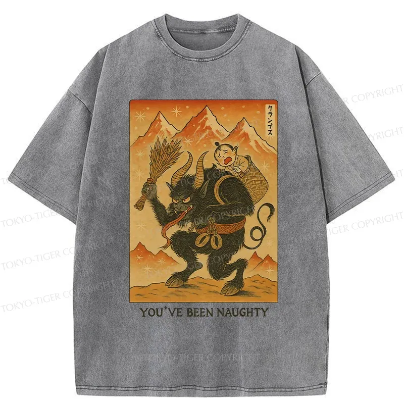 Tokyo-Tiger Krampus Japanese Washed T-Shirt Sale