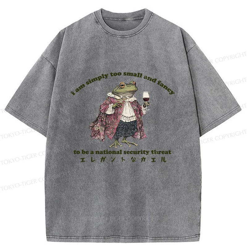 Tokyo-Tiger Elegant Frog Washed T-Shirt